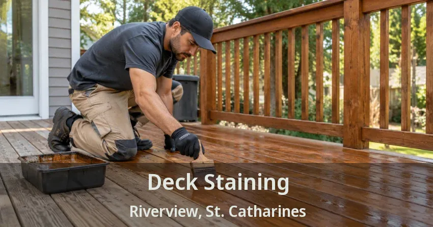 Deck Staining Riverview, St. Catharines - ON